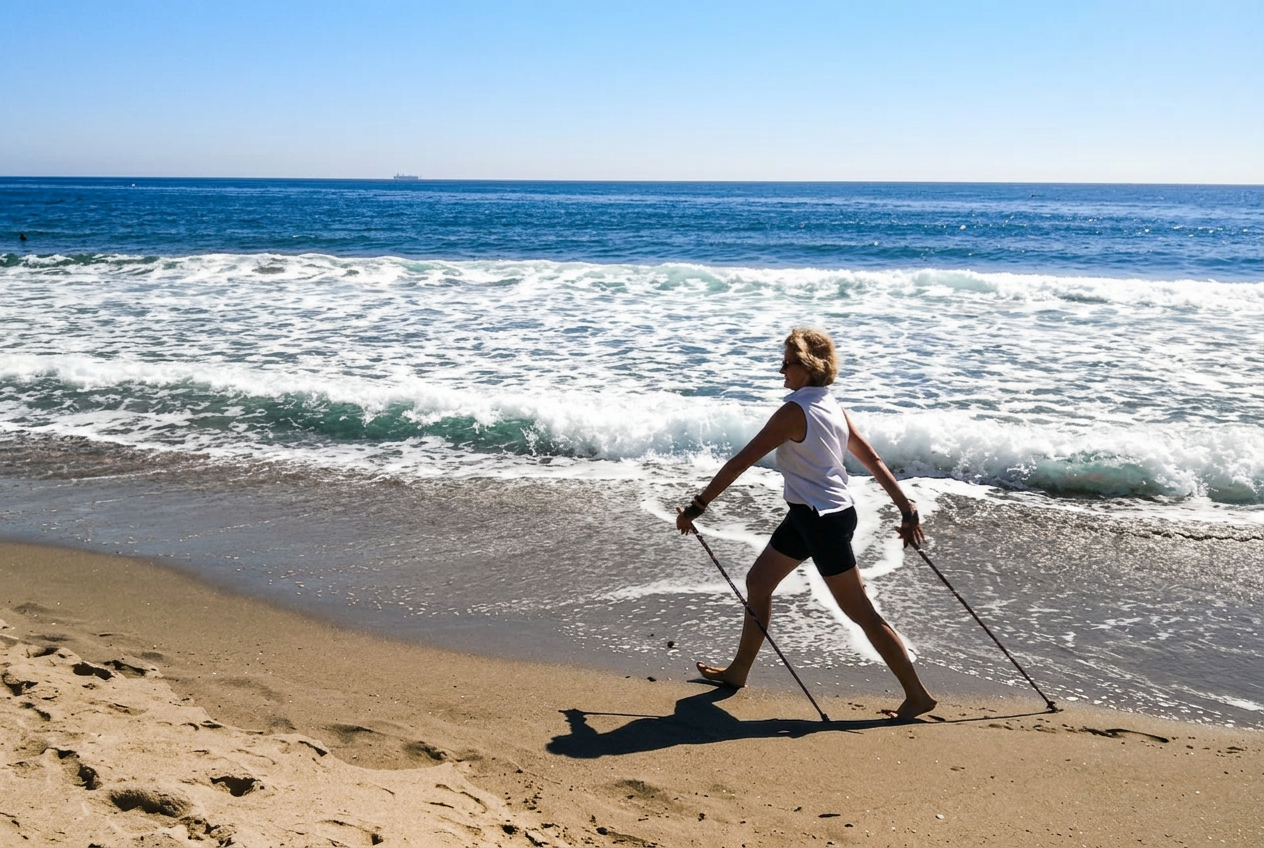 Marcha en la playa